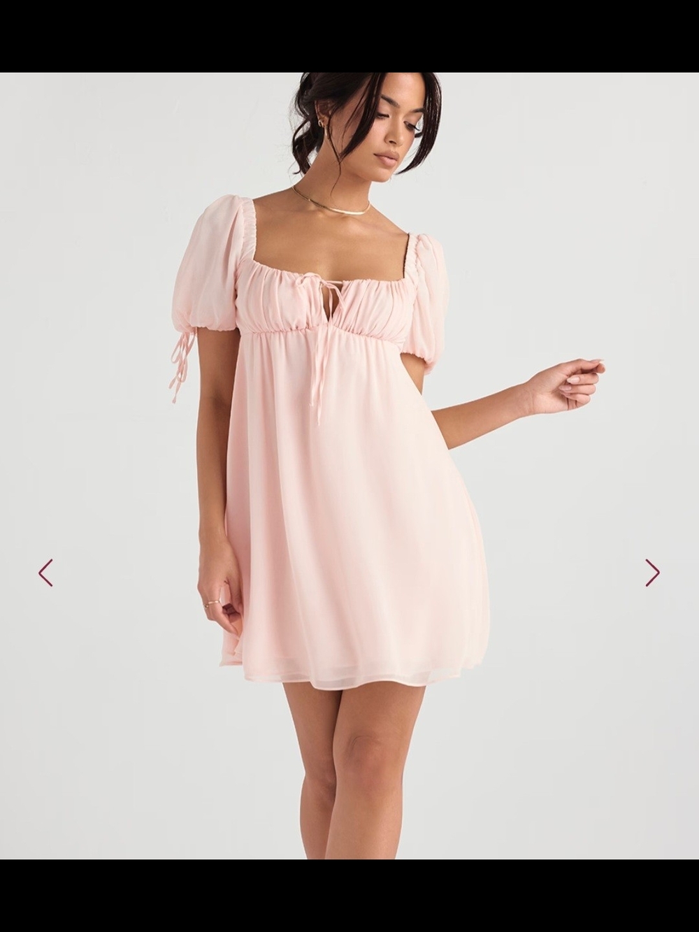 House Of CB Princess pink quartz mini dress Size Large